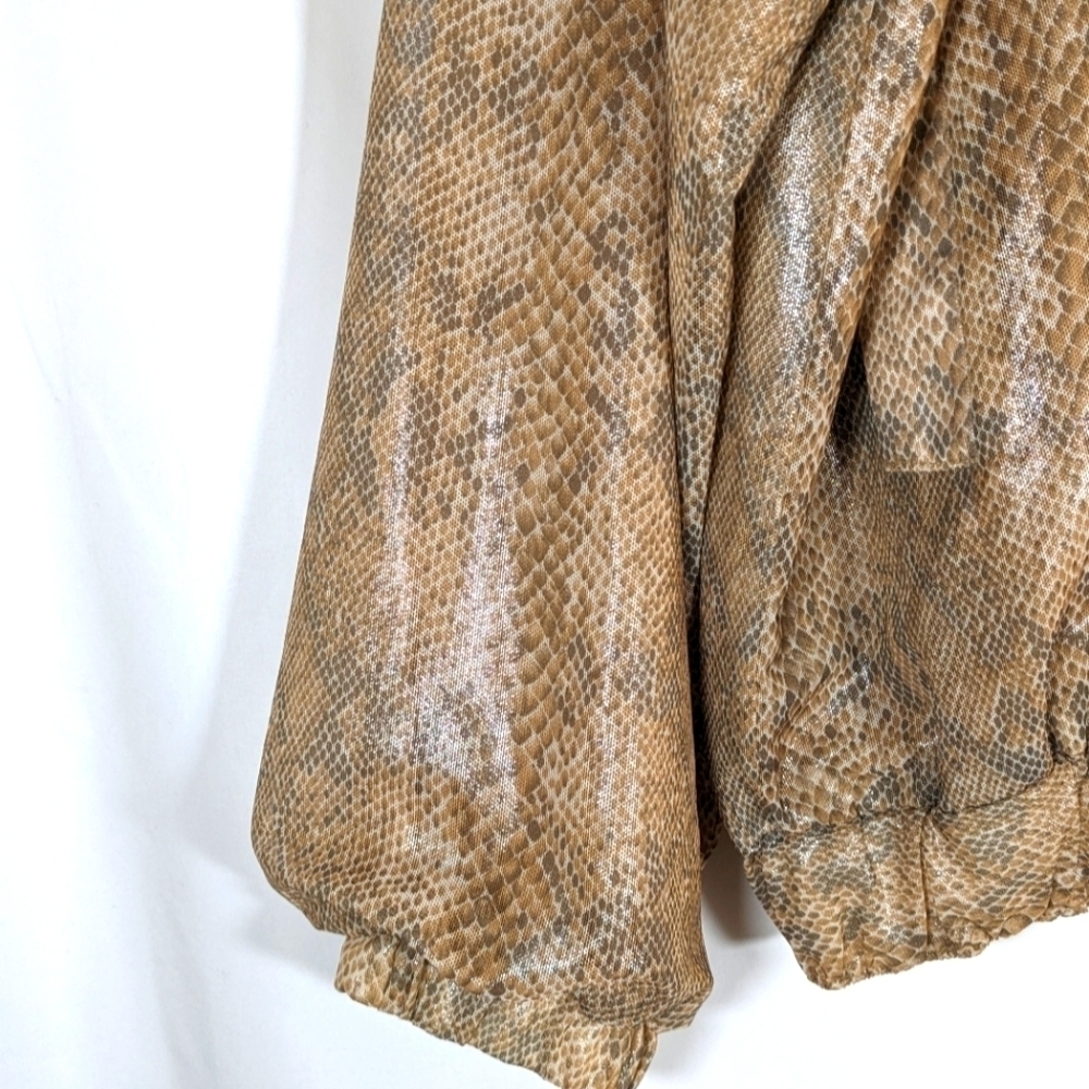 Patchington Women's Snakeskin Print Zipper Front Lightweight Jacket Size L - Picture 4 of 6